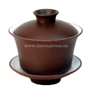 Zhong Yixing Gaiwan tmavý – uvnitř glazovaný 100ml