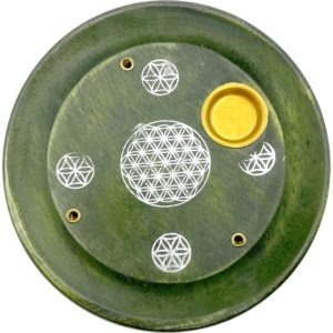 Barevný kruhový stojánek zelený – Vonné tyčky a františky